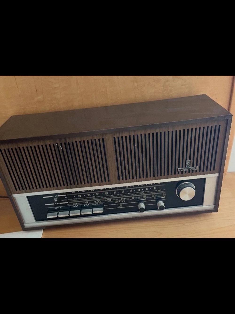 Grundig RF 121U AM/FM Radio 1969 Vintage Radio Wood *Not Working*